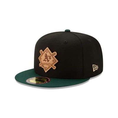 Sapca New Era Oakland Athletics MLB Debossed 59FIFTY Fitted - Negrii